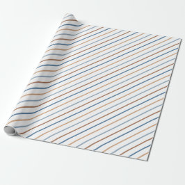 Retro Diagonal Strip Wrapping Paper Geschenkpapier