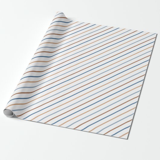 Retro Diagonal Strip Wrapping Paper Geschenkpapier (Ungerollt)