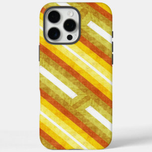 Retro Diagonale Streifen in Gelb und Orange iPhone 16 Pro Max Hülle