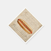 Retro-Diagramm für Hot Dog Serviette (Ecke)
