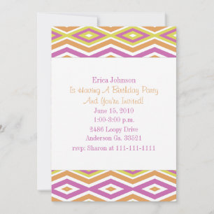 Retro-Diamant-Druck-Party-Einladung Einladung