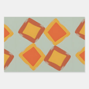 Retro-Diamant Geschenkpapier Set