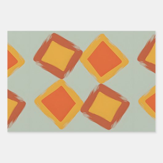 Retro-Diamant Geschenkpapier Set (Vorderseite)