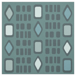 Retro-Diamanten-Rechtecke Aquamarin Stoff