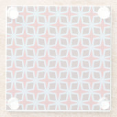 Retro-Diamanten und -Stangen Glasuntersetzer (Rückseite)