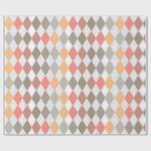 Retro-Diamantmuster Geschenkpapier (Flach)