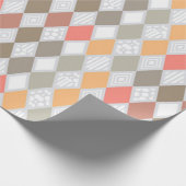 Retro-Diamantmuster Geschenkpapier (Ecke)