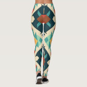 Retro Diamond Ikat Muster Leggings (Rückseite)