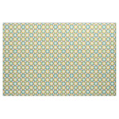 Retro Diamond in Circle Muster Blue Green Gold Stoff (Fat Quarter (45,7 x 55,9 cm))
