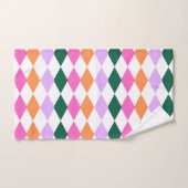 Retro Diamond Muster farbenfrohe Mitte Jahrhundert Badhandtuch Set (Handtuch)