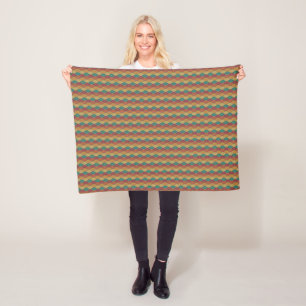 Retro Diamond Pattern Blanket - Modernes Mittelalt Fleecedecke