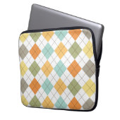 Retro Diamond Pattern Laptop Sleeve (Vorderseite Links)