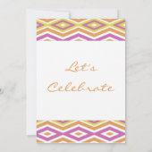 Retro Diamond Print Party Einladung (Rückseite)