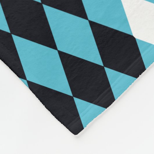 Retro Diamond rot, weiß, schwarz Mitte Jahrhundert Fleecedecke (Ecke)