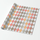 Retro Diamond Shape Muster Geschenkpapier (Ungerollt)