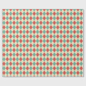 Retro Diamond Weihnachtswrapping Paper Geschenkpapier (Flach)
