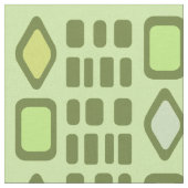 Retro Diamonds Rechtecke Chartreuse Stoff (Nahaufnahme)