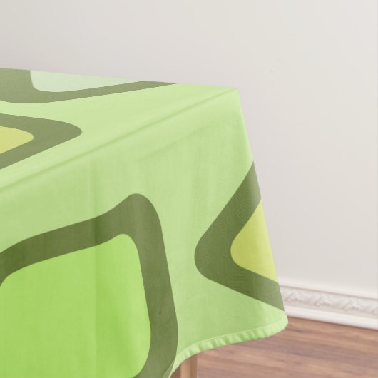 Retro Diamonds Rechtecke Chartreuse Tischdecke (Beispiel)
