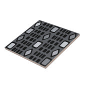 Retro Diamonds Rechtecke dunkelgrau Fliese (Seite)