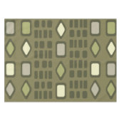 Retro Diamonds Rechtecke Olive Green Tischdecke (Vorderseite (Horizontal))