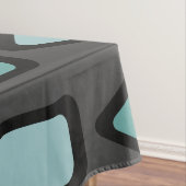 Retro Diamonds Rechtecke Schwarz Türkis Tischdecke (Beispiel)