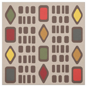 Retro Diamonds Rectangle, mehrfarbig 3 Stoff