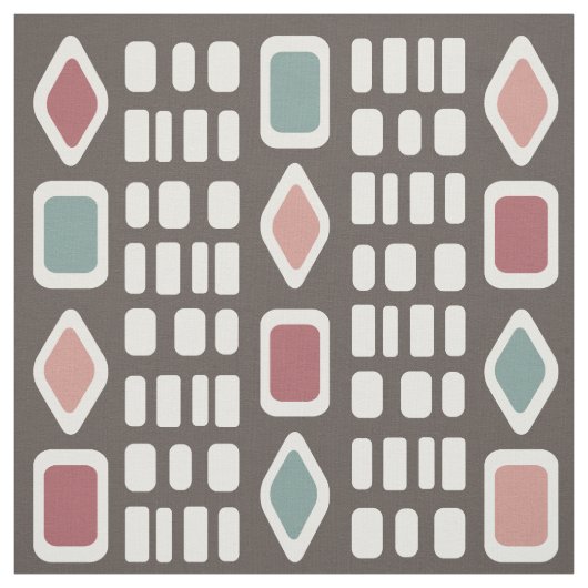 Retro Diamonds Rectangle, mehrfarbig 4 Stoff (Muster)