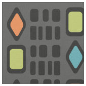 Retro Diamonds Rectangle, mehrfarbig 5 Stoff (Nahaufnahme)