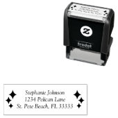 Retro Diamonds Rücksendeadresse Permastempel (Beispiel)