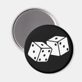Retro Dice Magnet (Vorderseite/Rückseite)