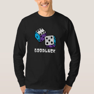 Retro Dice Player Game Night Party Viel Glück Casi T-Shirt
