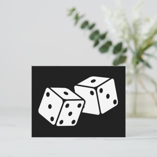 Retro Dice Postkarte (Stehend Vorderseite)