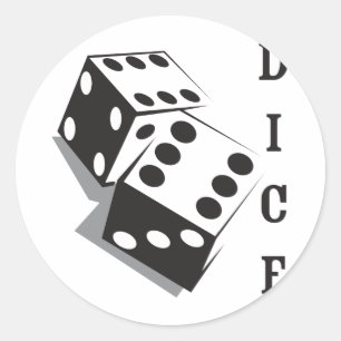 Retro Dice Runder Aufkleber