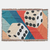Retro Dice Wall Art Trendy Prints Gefühl Lucky Decke (Vorderseite)