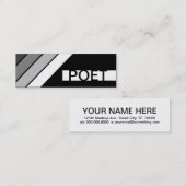 Retro DICHTER Mini Visitenkarte (Vorne/Hinten)