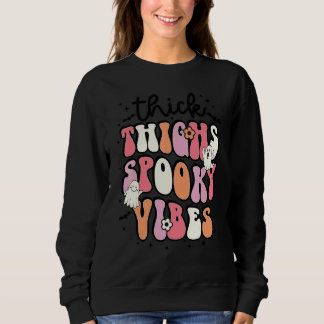 Retro dicke Oberschenkel Gruselige Stimmung Boo Ge Sweatshirt