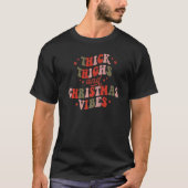 Retro dicken Oberschenkel und Weihnachten Vibes Gr T-Shirt (Vorderseite)