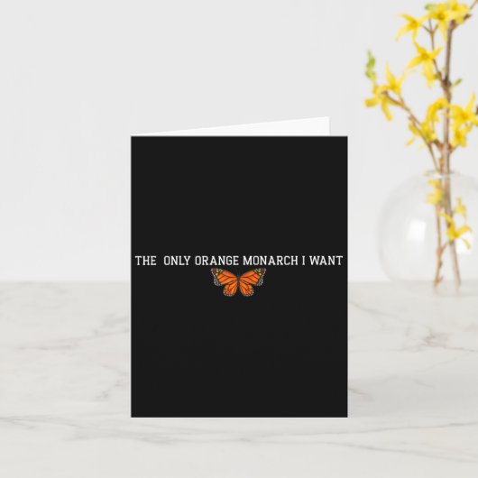 Retro Die einzige orangefarbene Monarchen, die ich Karte (Gelbe Blume)