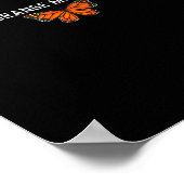 Retro Die einzige orangefarbene Monarchen, die ich Poster (Ecke)