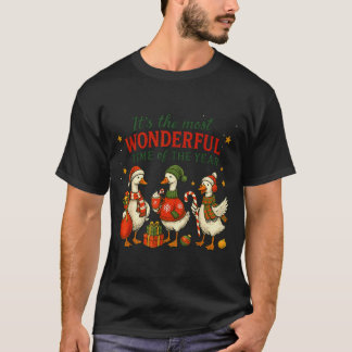 Retro Die wunderbarste Zeit des Jahres Weihnachten T-Shirt