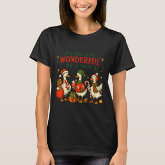 Retro Die wunderbarste Zeit des Jahres Weihnachten T-Shirt
