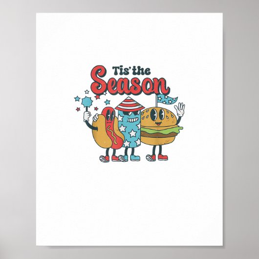 Retro dies ist das Party der Jahreszeit in den USA Poster (Vorne)