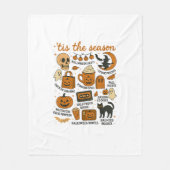 Retro Dies ist die Jahreszeit Halloween Saison Her Fleecedecke (Vorderseite)