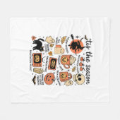 Retro Dies ist die Jahreszeit Halloween-Saison Her Fleecedecke (Vorderseite (Horizontal))