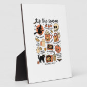 Retro Dies ist die Jahreszeit Halloween-Saison Her Fotoplatte (Seite)