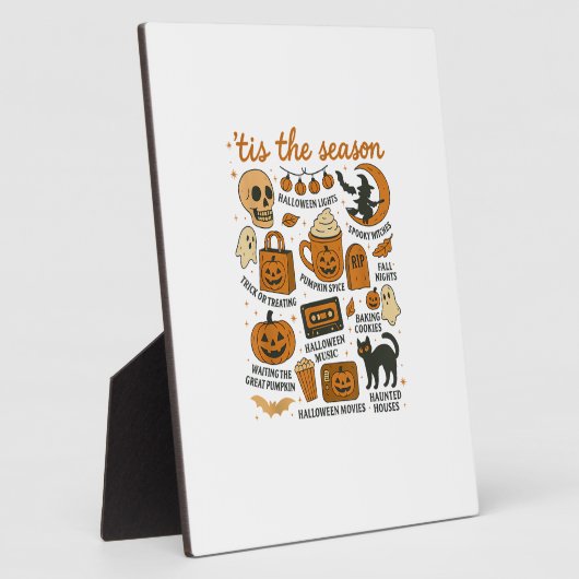 Retro Dies ist die Jahreszeit Halloween Saison Her Fotoplatte (Seite)