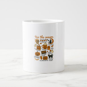 Retro Dies ist die Jahreszeit Halloween Saison Her Jumbo-Tasse
