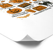 Retro Dies ist die Jahreszeit Halloween Saison Her Poster (Ecke)
