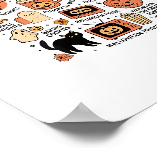 Retro Dies ist die Jahreszeit Halloween-Saison Her Poster (Ecke)