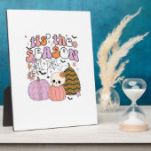 Retro Dies ist die Jahreszeit Pumpkin Halloween Sk Fotoplatte (Seite)